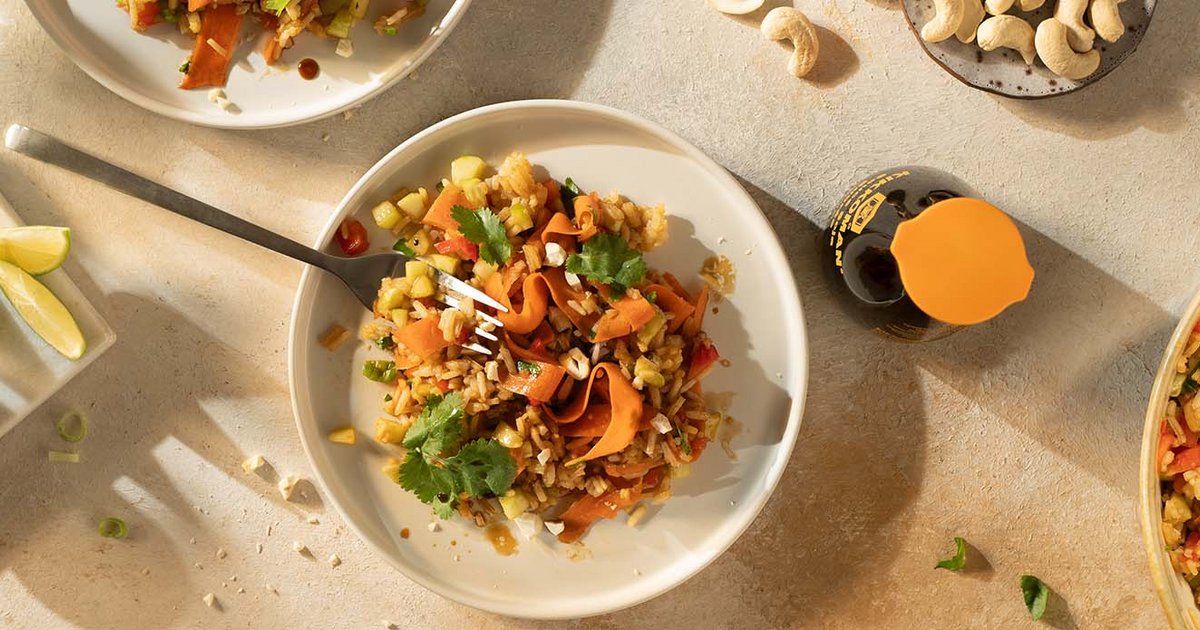 Asian rice salad with sweet soy dressing | Recipe | Kikkoman
