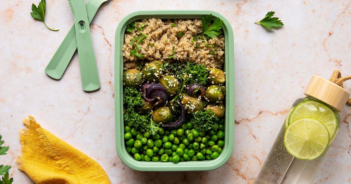 Tahini-soy glazed veggies with quinoa | Kikkoman