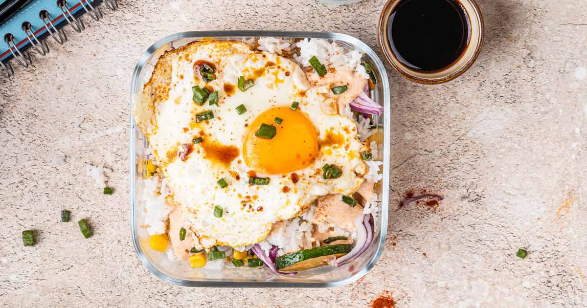 Rice salad with courgette and egg | Recipe | Kikkoman
