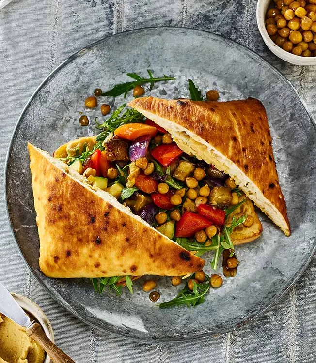 Vegetarian hummus sandwich