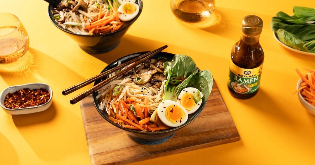 Cold somen ramen-style noodle bowl | Recipe | Kikkoman