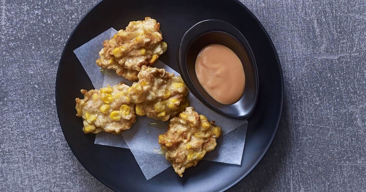 Tempura cakes with tuna and corn | Kikkoman
