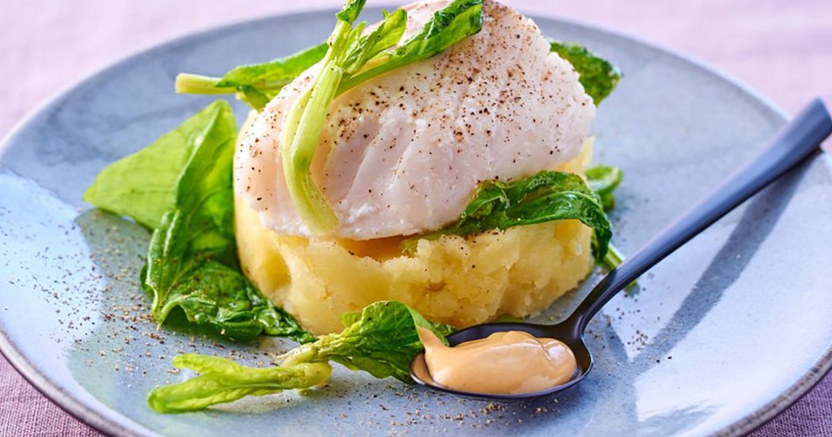 Net of cod mustard sauce and Tamari soy sauce | Kikkoman