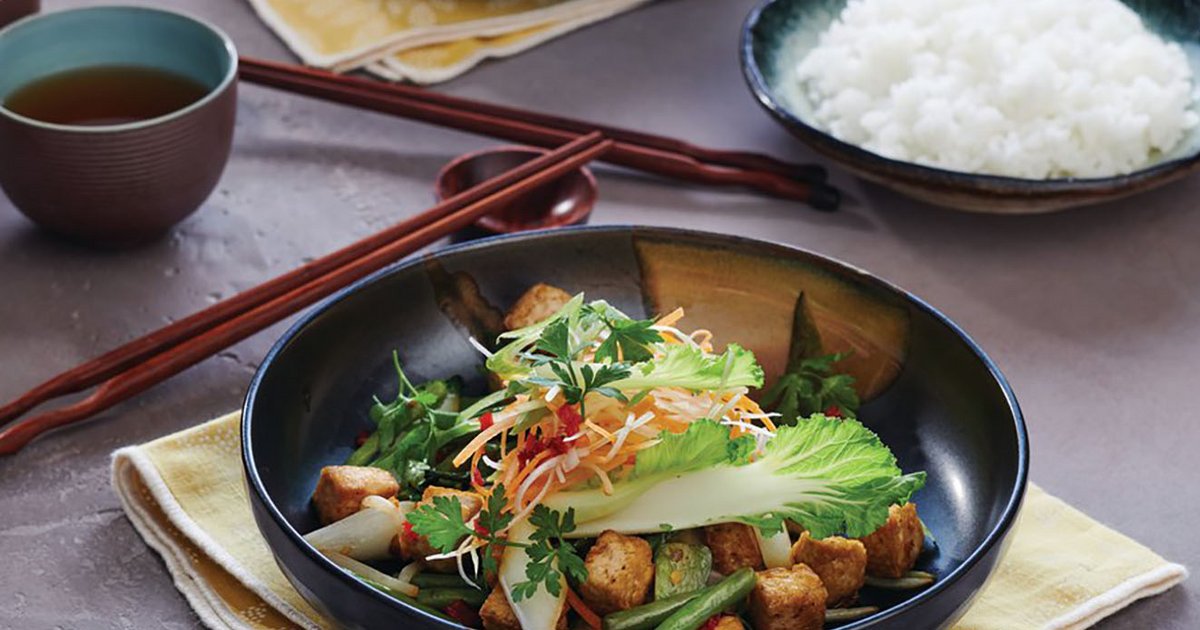 Stir fried tofu with vegetables | Recipe | Kikkoman