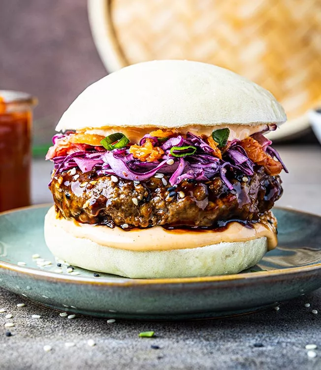 Korean Kimchi bao-burger delight